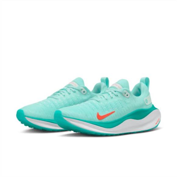 NEW NIKE women's reactx infinity run 4 in jade ice/picante red/white - Picture 1 of 1
